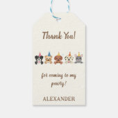 子犬の誕生日パーティー ギフトタグ (裏面)