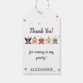 子犬の誕生日パーティー ギフトタグ (裏面)