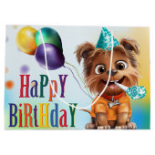 子犬の誕生日パーティー ラージペーパーバッグ (裏面)