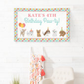 子犬の誕生日パーティー 横断幕 (インサイチュ)