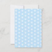 子犬の誕生日パーティー 水彩画のサンキューカード サンキューカード (裏面)