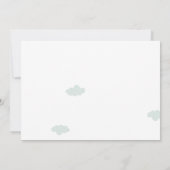 子犬の誕生日招待バルーンボーイブルー 招待状 (裏面)