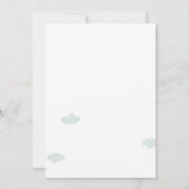 子犬の誕生日招待バルーンボーイブルー 招待状 (裏面)