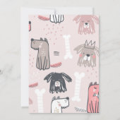 子犬の誕生日招待状 | 犬のパーティー 招待状 (裏面)