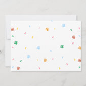 子犬の誕生日招待 犬のパーティー pawty フォト 招待状 (裏面)