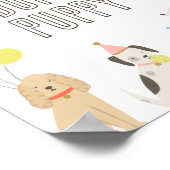 子犬の誕生日表の標識を採用する ポスター (角)