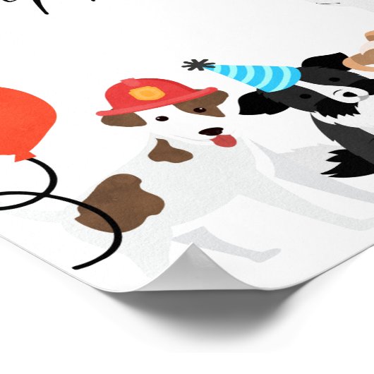 子犬の誕生日証明書を交付する ポスター (角)