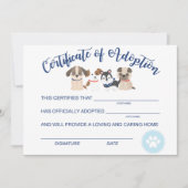 子犬の誕生日認定証 採用不可 ノートカード (正面)