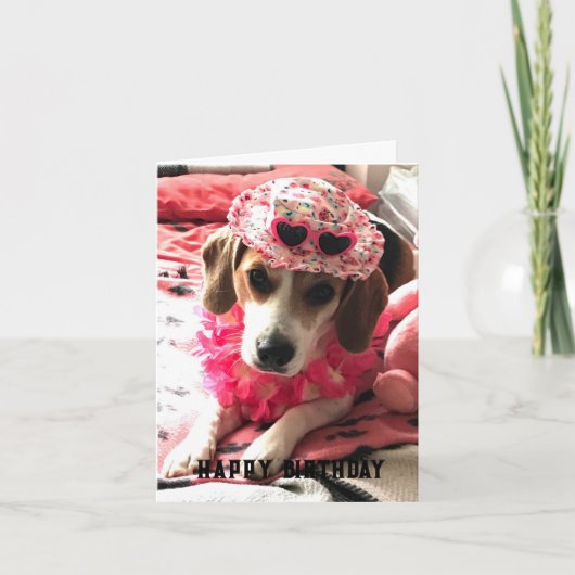 子犬の誕生日 カード (正面)