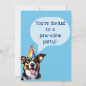 子犬の誕生日 招待状 (裏面)