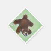 子犬の豪華なおもちゃ スタンダードカクテルナプキン (角)