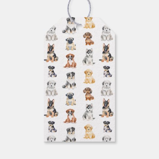 子犬の赤ちゃん歓迎会 ギフトタグ (裏面)