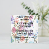 子犬の足のプリント |グランドオープニング招待状 招待状 (スタンド正面)