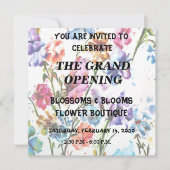 子犬の足のプリント |グランドオープニング招待状 招待状 (正面)