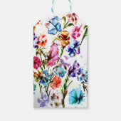 子犬の足のプリント |フラワーギフトラベル ギフトタグ (正面)