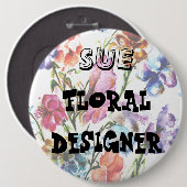 子犬の足のプリント |フローラIDボタン 缶バッジ (正面&裏面)