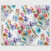 子犬の足のプリント |ラッピング紙 ラッピングペーパー (フラット)