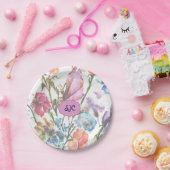 子犬の足のプリント |紙プレート ペーパープレート (パーティー)