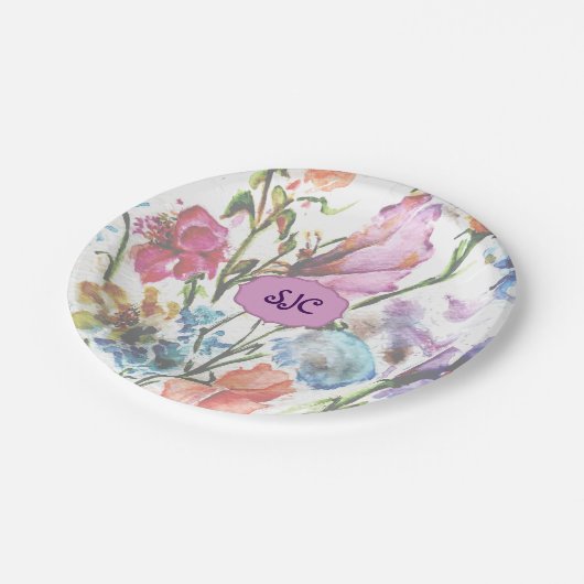 子犬の足のプリント |紙プレート ペーパープレート (アングル)