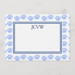 子犬の足のメッセージカード ノートカード