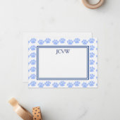 子犬の足のメッセージカード ノートカード (正面/裏面インサイチュ)