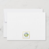 子犬の足のメッセージカード ノートカード (裏面)