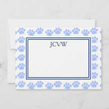 子犬の足のメッセージカード