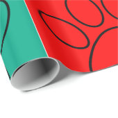 子犬の足を四角く描く ラッピングペーパー (ロールコーナー)