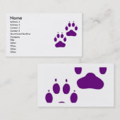 子犬の足を搭載する名刺 名刺 (正面/裏面)