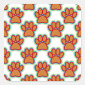 子犬の足 スクエアシール (正面)