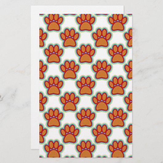 子犬の足 便箋 (正面/裏面)