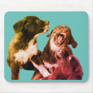 子犬の遊び時間 マウスパッド