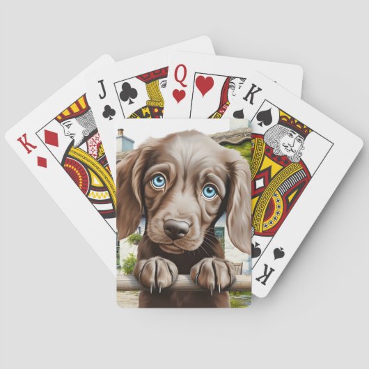 子犬の遊び トランプの詰め合わせ トランプ (裏面)