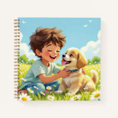 子犬の遊び ノートブック (正面)