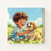 子犬の遊び ノートブック (裏面)