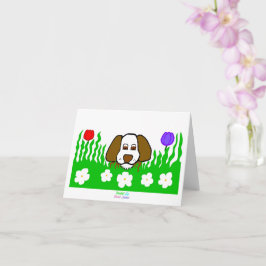 子犬の遊び 小さなグリーティングカード カード