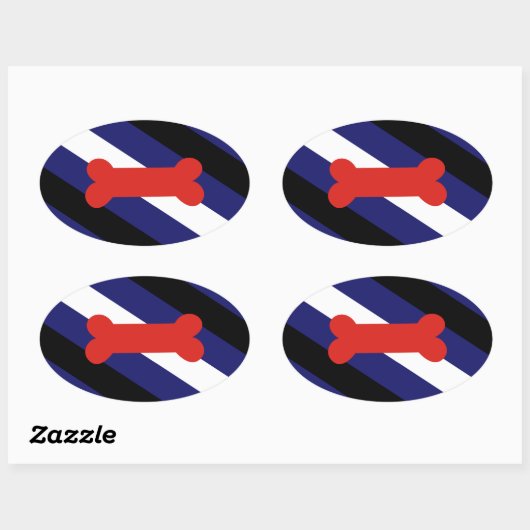 子犬の遊プライド 楕円形シール (シート)