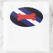 子犬の遊プライド 楕円形シール (バッグ)