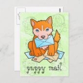 子犬の郵便 ポストカード (正面/裏面)