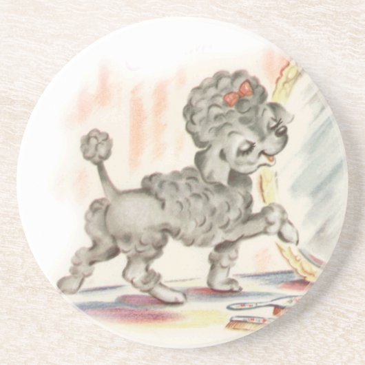 子犬の鏡 コースター (正面)