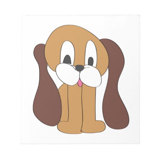 子犬の長い耳 ノートパッド (正面)