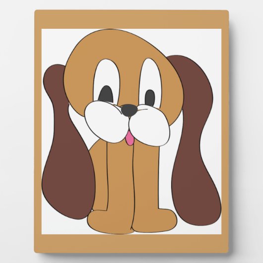 子犬の長い耳 フォトプラーク (正面)