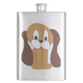 子犬の長い耳 フラスク (正面)