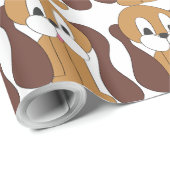 子犬の長耳ラッピング紙 ラッピングペーパー (ロールコーナー)