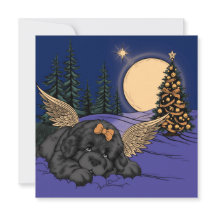 子犬の雪の天使