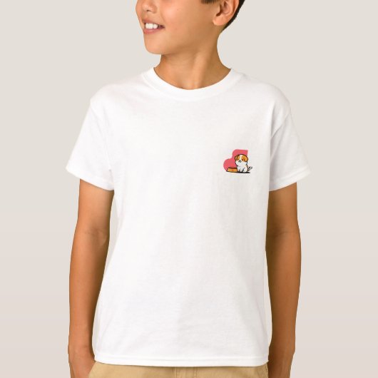子犬の食事ボウル ワグキッズ Tシャツ (正面)
