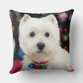 子犬の首の身に着けているクリスマス鐘 クッション (裏面)