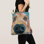 子犬の鼻のトートバック トートバッグ (クローズアップ)