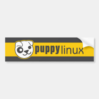 子犬のLinuxのバンパーステッカー バンパーステッカー