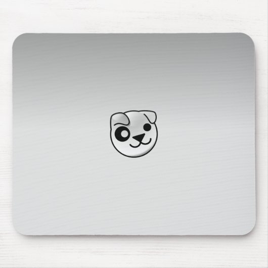 子犬のLinuxの灰色 マウスパッド (正面)